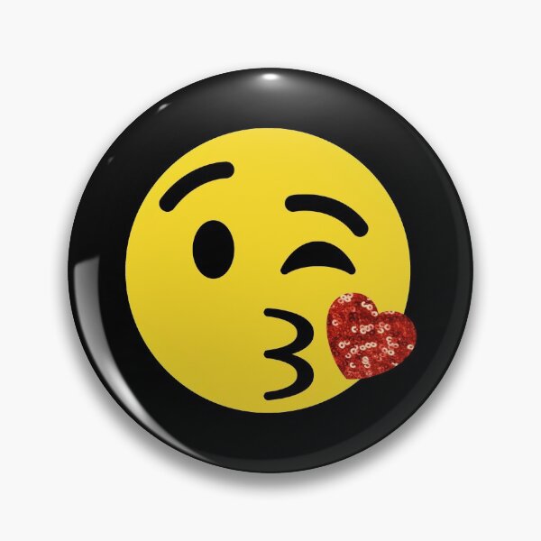 Item preview, glitter kiss emoji  designed and sold by Gossip Rag.