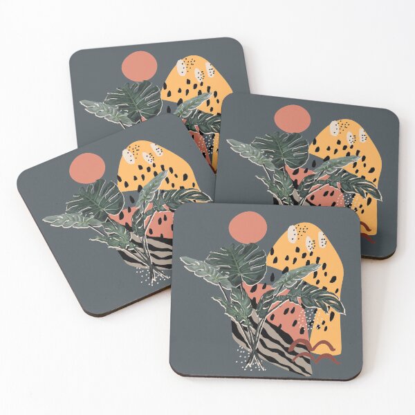 Item preview, Tropical Leaves Cute Abstract Pattern designed and sold by mythandframe.