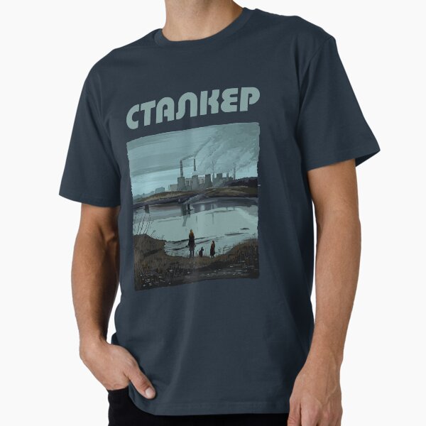 Item preview, Stalker Factory-Szene von Andrei Tarkovsky mit Titel von Burro designed and sold by burrotees.