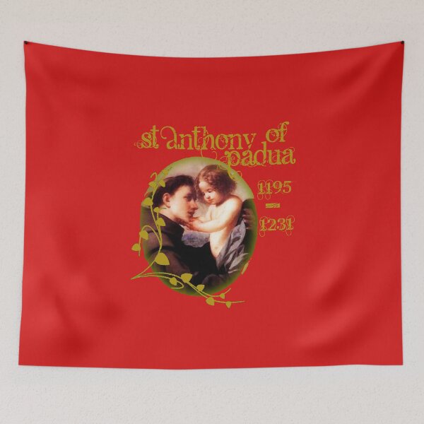 Item preview, St Anthony of Padua Franciscan with Christ Jesus Catholic Saint designed and sold by hispanicworld.