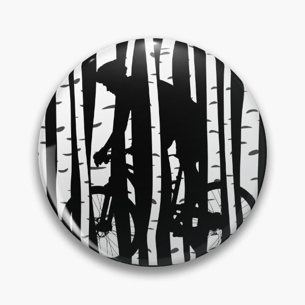 Item preview, Mountain Biker in a Birch Tree Forest designed and sold by Rahdoo.
