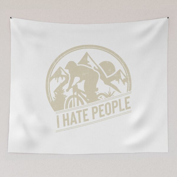 Item preview, Funny Cute I Hate People Mountain Biker  designed and sold by noirty.