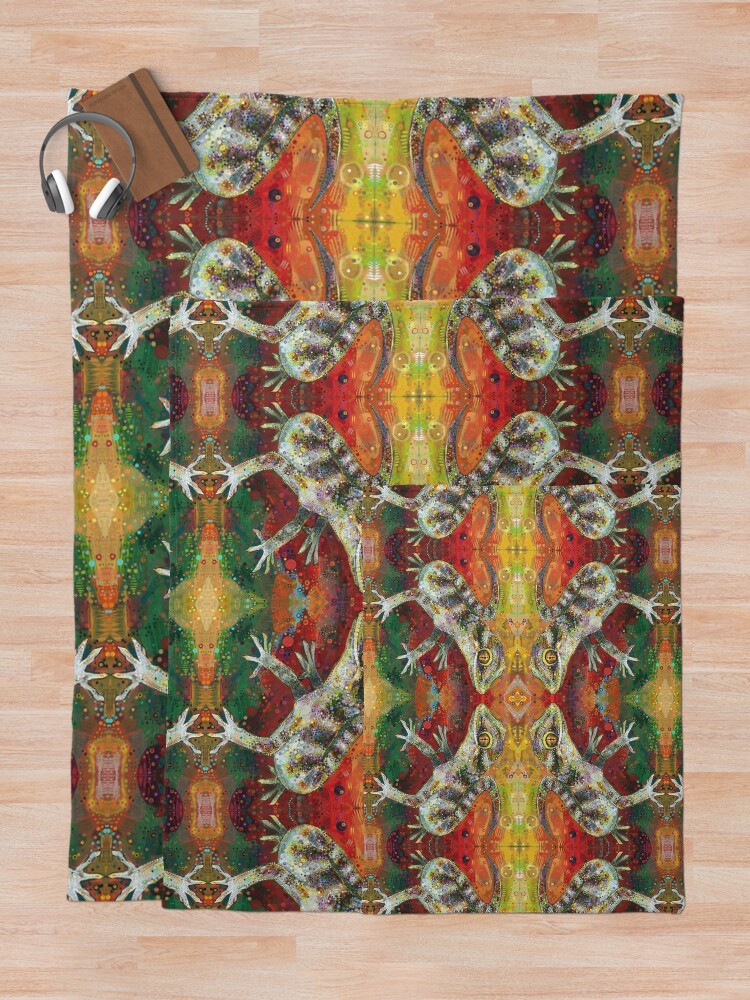 Alternate view of Bynoe's Gecko Painting - 2012 Throw Blanket