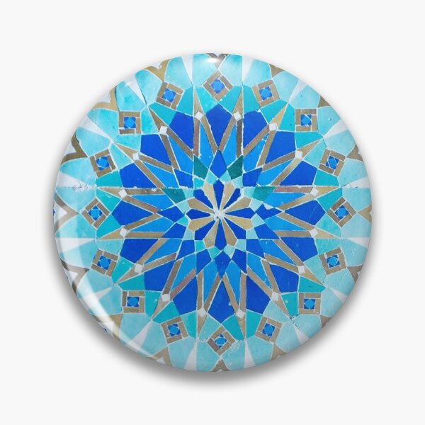Item preview, Moroccan Tile - Zellige II Cobalt Round designed and sold by TRVLR Designs.