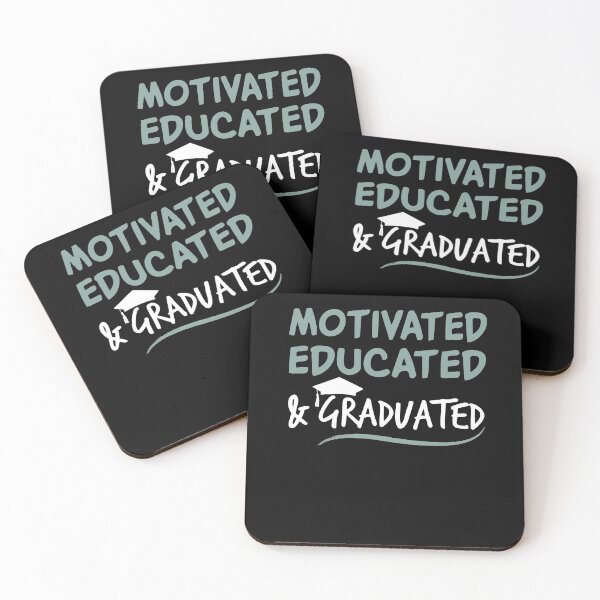 Item preview, Motivated Educated Graduated Class of 2020 Ladies Adult End of School Year Top Senior Year Shirt | High School College Grad School Graduate designed and sold by Noussairox.