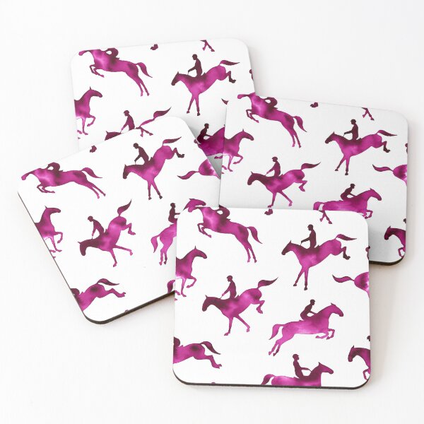 Item preview, Watercolor Showjumping Horses (Magenta) designed and sold by illucalliart.