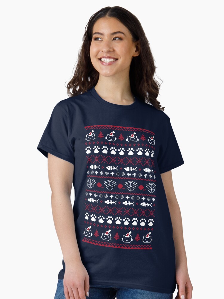 Thumbnail 2 von 7, Classic T-Shirt, Purrfect Weihnachten designt und verkauft von paula-garcia.