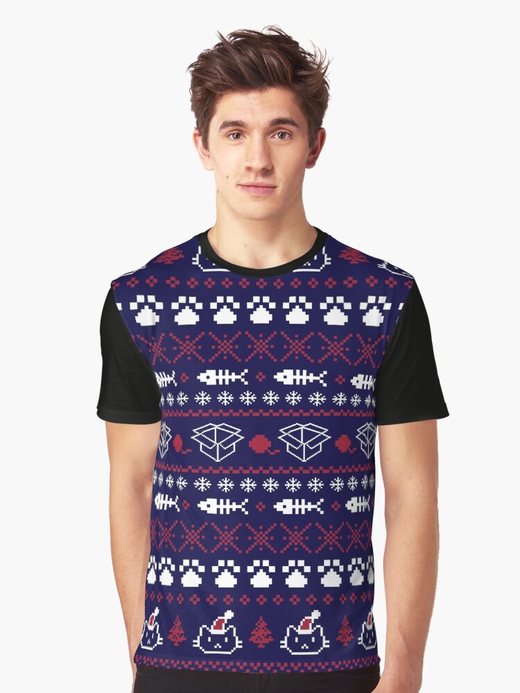 Thumbnail 1 von 5, Grafik T-Shirt, Purrfect Weihnachten designt und verkauft von paula-garcia.