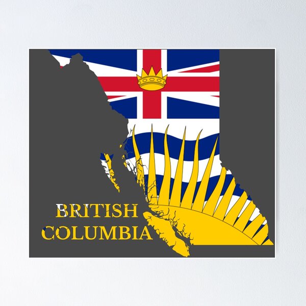 Item preview, British Columbia Flag Map, BC, Canada designed and sold by marosharaf.