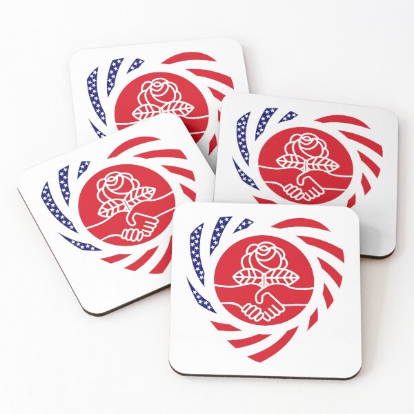 Item preview, Democratic Socialist Murican Patriot Flag Series (Heart) designed and sold by Carbon-Fibre Media.