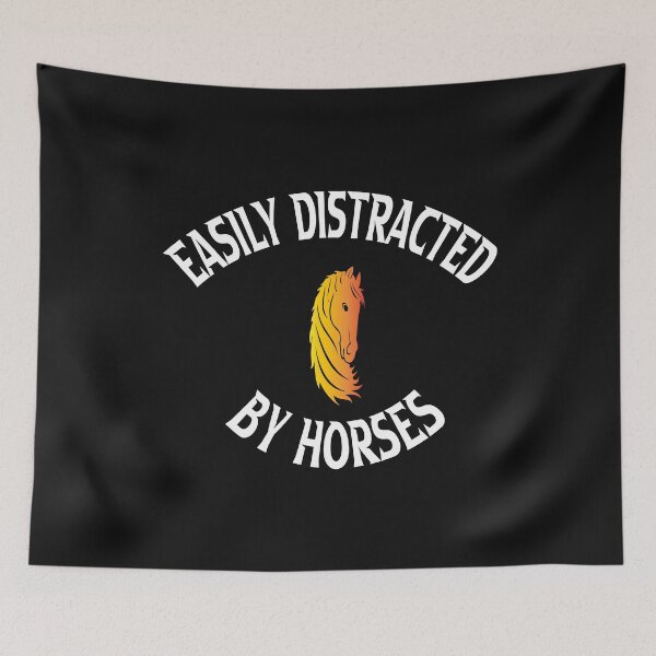Item preview, Easily distracted by horses,Horse Lover Gift ,Horse Shirt, Horse Vaulting Riding,, Classic T-Shirt   designed and sold by delkh07.