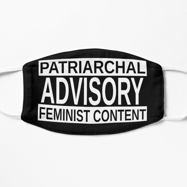 Patriarchal Advisory: Feminist Content (Inverse Colors) Small Mask