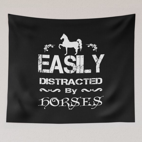 Item preview, Easily distracted by horses,Horse Lover Gift ,Horse Shirt, Horse Vaulting Riding,, Classic T-Shirt   designed and sold by delkh07.