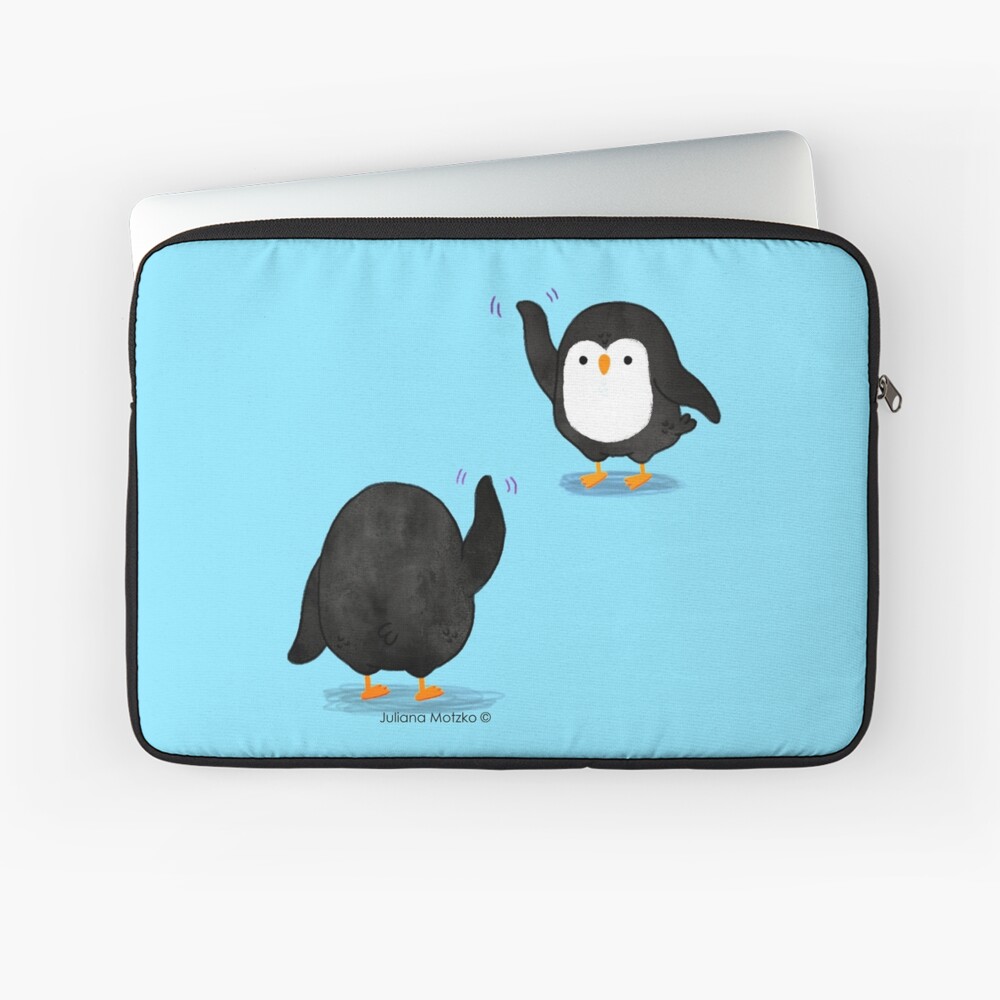 Penguins Waving Laptop Sleeve