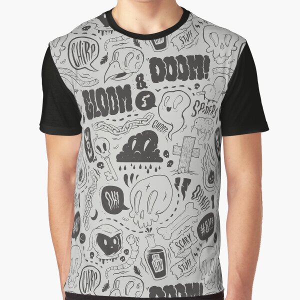 Gloom & Doom pattern Graphic T-Shirt