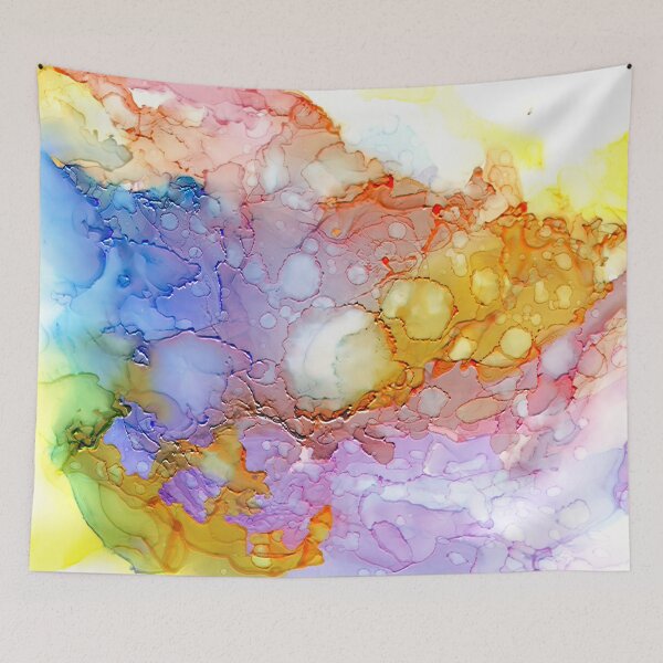 Item preview, Sea Bracken Lavender Sun Navy Lava Surge designed and sold by EjRielDesign.