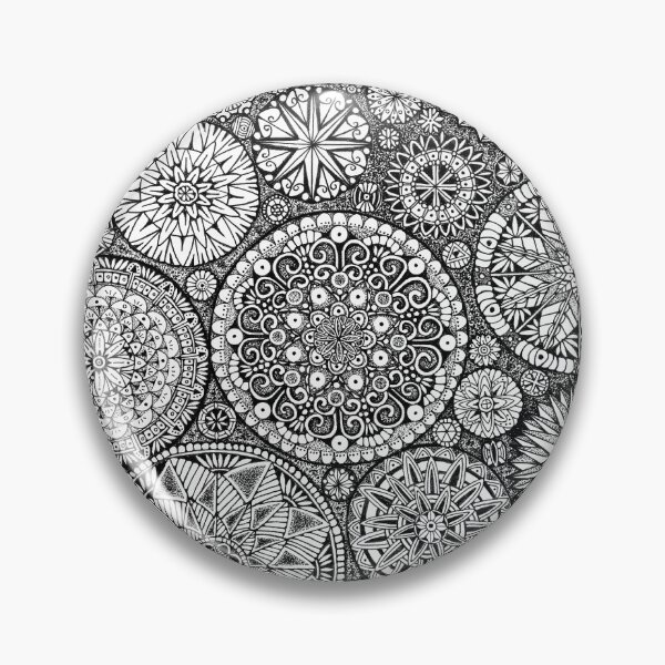 Artikelvorschau, Das Yin, schwarze Mandalas von Hand gezeichnet entworfen und verkauft von KentChua.