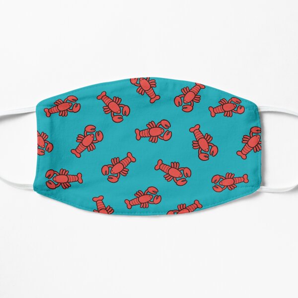 Lobsters Pattern on Turquoise Blue Mask