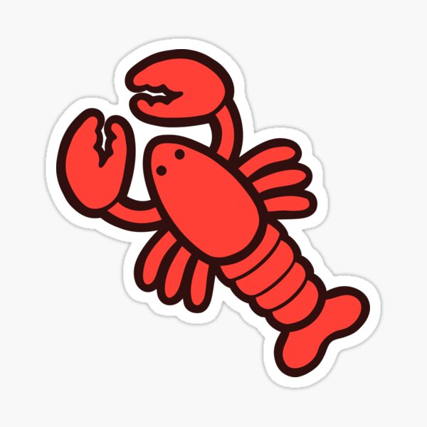 Lobsters Pattern on Turquoise Blue Sticker