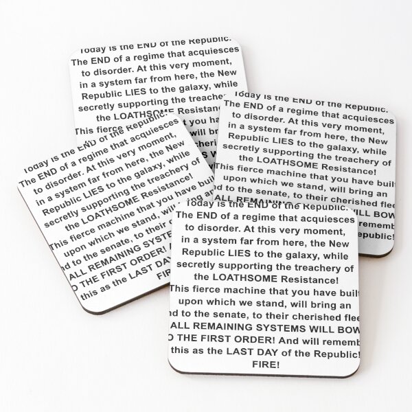Item preview, starkiller speech designed and sold by divinehowell.