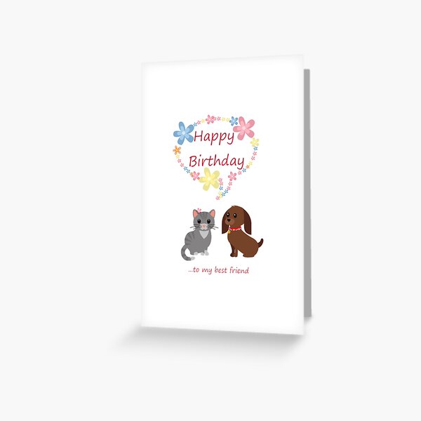 Happy Birthday best friend Greeting Card
