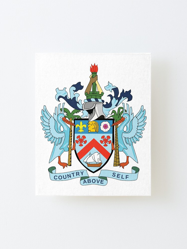 "St Kitts and Nevis Coat of Arms" Mounted Print for Sale by identiti
