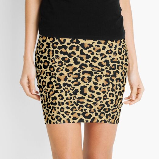 Leopard print mini outlet skirt 80s