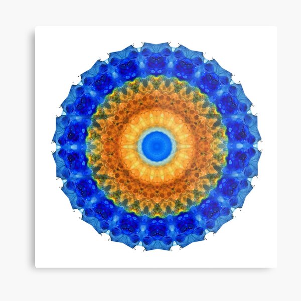 Third Eye Mandala Art by Sharon Cummings Metal Print