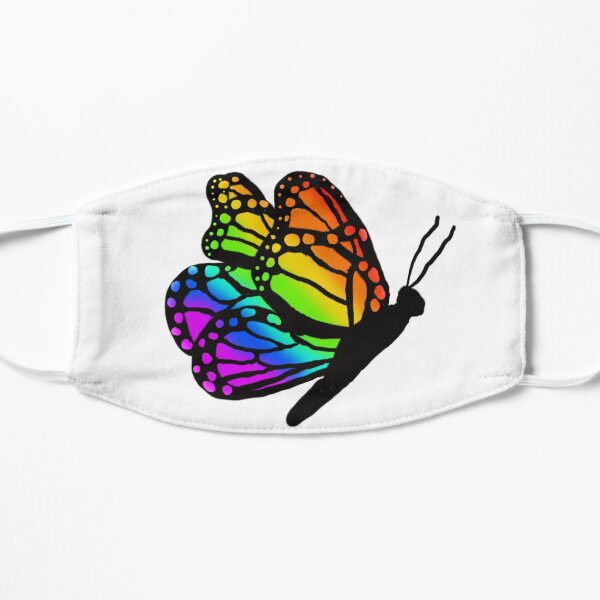 Black and Rainbow Butterfly Mask