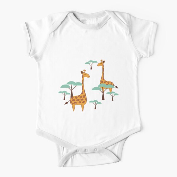 Giraffes Short Sleeve Baby One-Piece