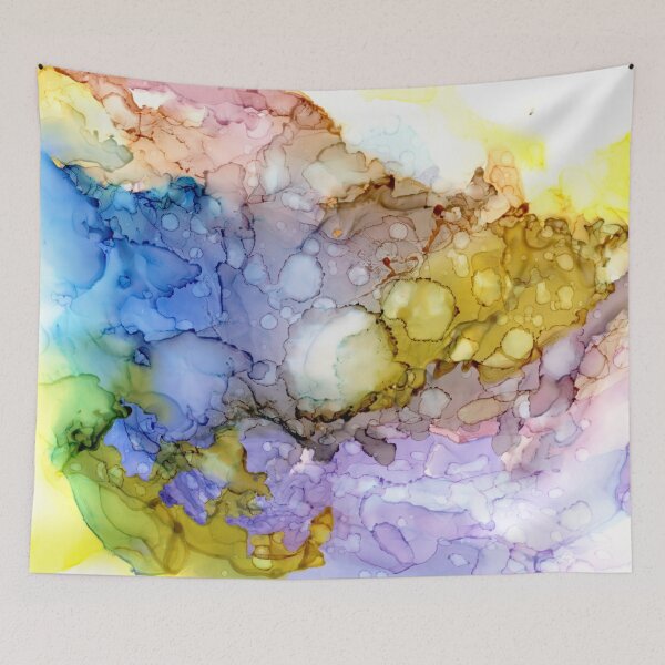 Item preview, Sea Pools Lavender Sun Navy Lava Surge designed and sold by EjRielDesign.