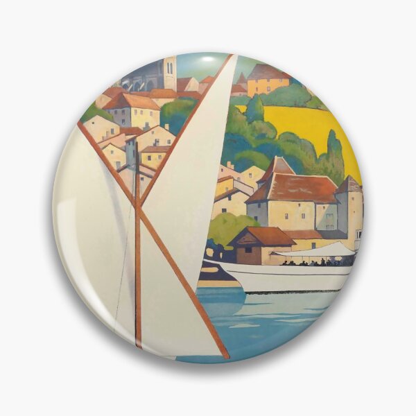 Item preview, Thonton Les Bains vintage travel poster designed and sold by stickart-marek.