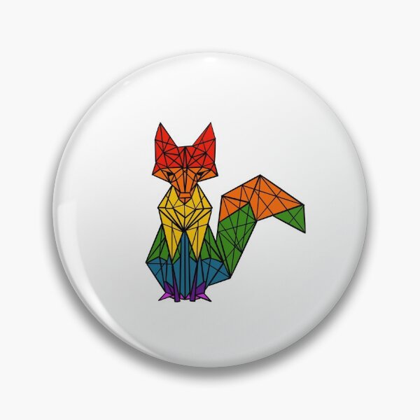Item preview, Rainbow Geometric Fox designed and sold by Sian Harris.