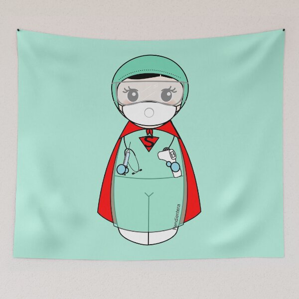 Item preview, Kokeshi Superheroine Nurse designed and sold by Pendientera.