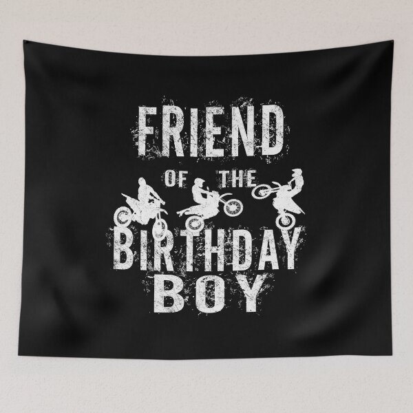 Item preview, Friend Of The Birthday Boy Dirt Bike B-day Party design designed and sold by Grabitees.