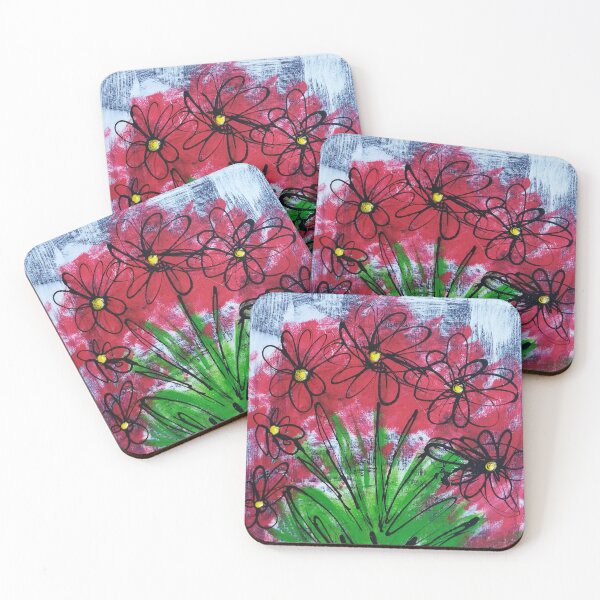 Item preview, Abstract Flowers (Coloring Outside the Lines)  designed and sold by SQUIGGYxx.