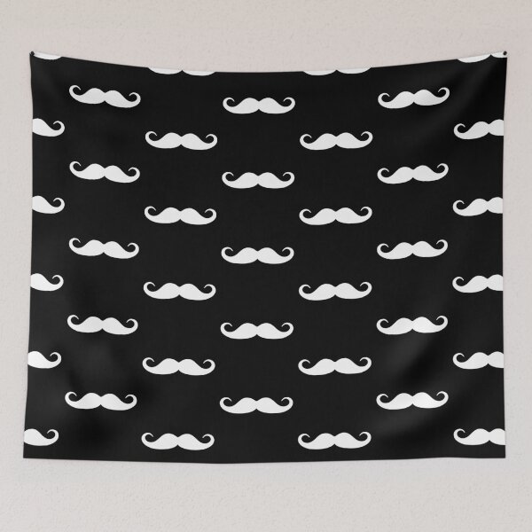 Item preview, Mustache in white designed and sold by DesignVal.