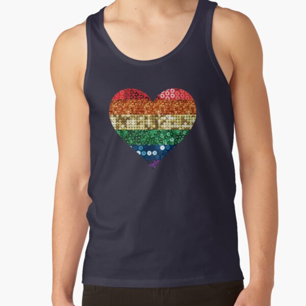 lgbt rainbow heart Tank Top
