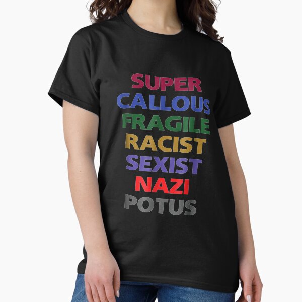 Vista previa del artículo con la obra «SÚPER CALLOSO POTUS FRÁGIL Anti Trump notmyores», diseñado y vendido por PenelopeMunoz.