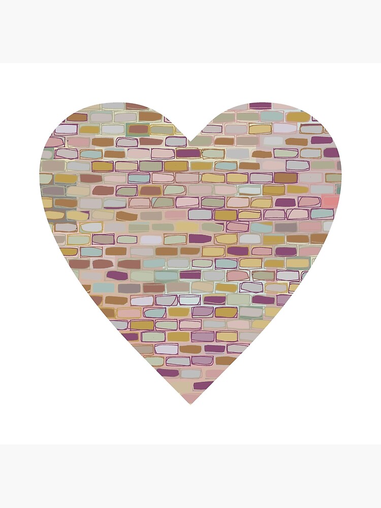 Stone Wall Heart (Digital Art) by gwennpaints