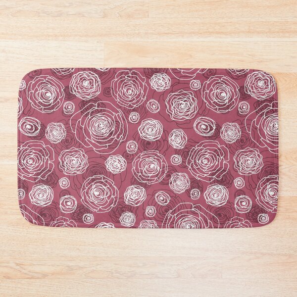 Item preview, Floral sketch seamless pattern on dark pink s designed and sold by Yulia Chepurova.