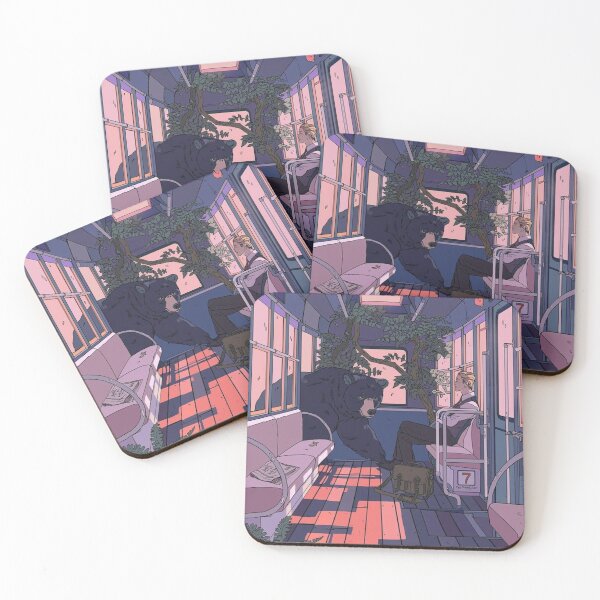Item preview, Bear with me on the bus surreal art designed and sold by MindChirp.