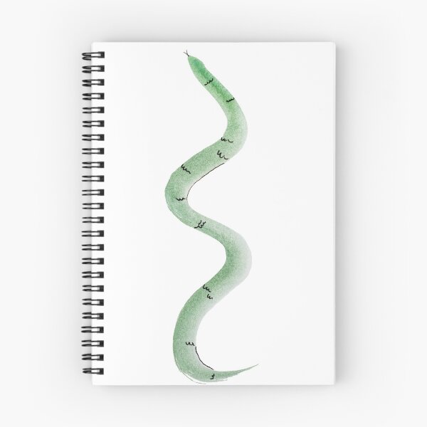Item preview, Watercolor Green Minimal Snake Painting designed and sold by Kristen Lucero.