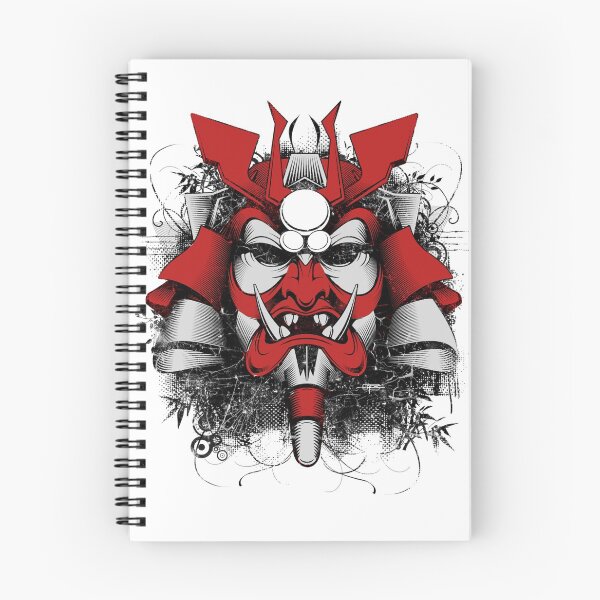 Item preview, GREY AND RED SAMURAI MASK designed and sold by Bakhrombek.