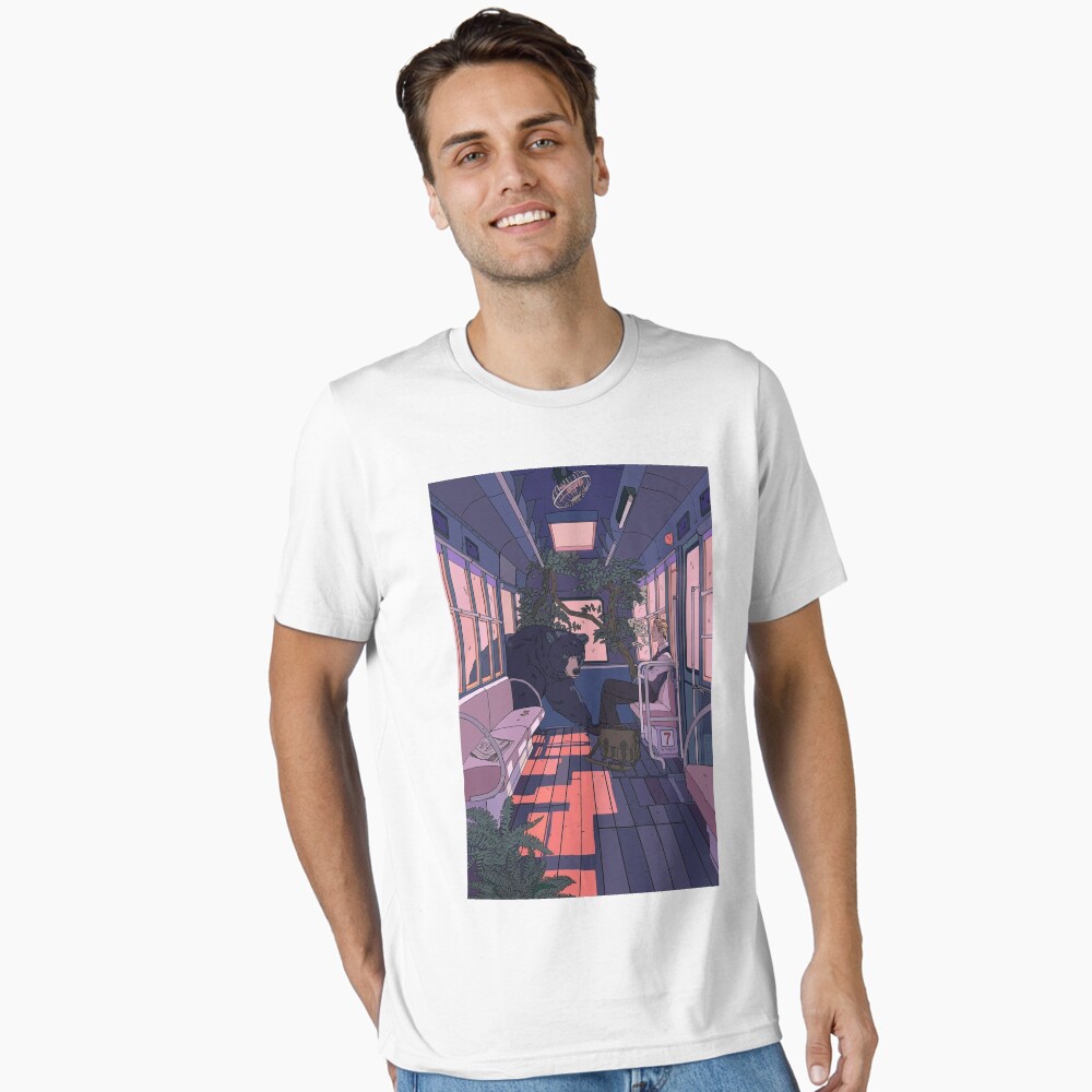 Bear with me on the bus surreal art Poster