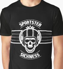 Sportster Sickness Plain Black Graphic T-Shirt