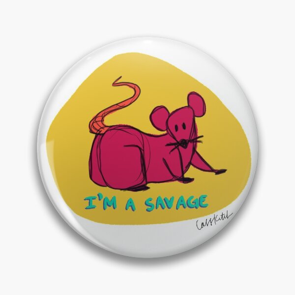 Item preview, "I'm A Savage" Rat designed and sold by cass-ketch.