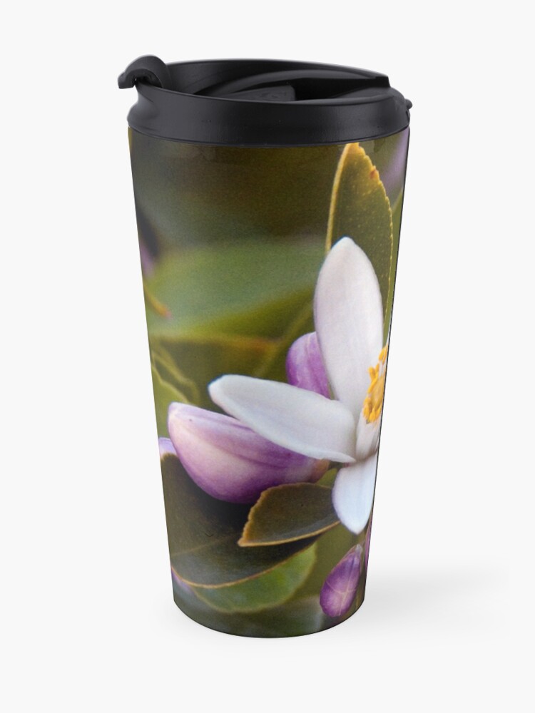 Alternate view of Meyer Lemon Blossom Travel Coffee Mug