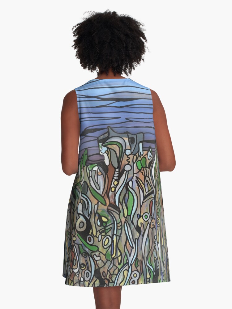 Thumbnail 3 of 4, A-Line Dress, Somewhere To Get Lost designed and sold by Jeffrey Kimsey-Carroll.