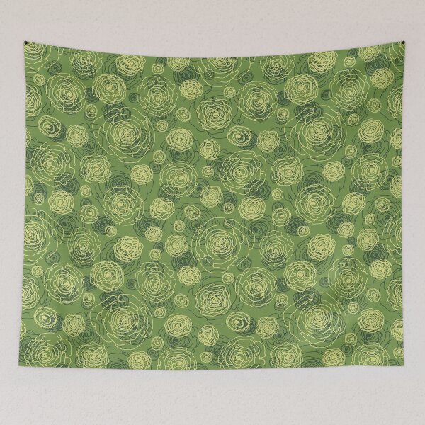 Item preview, Floral sketch seamless pattern on green s designed and sold by Yulia Chepurova.